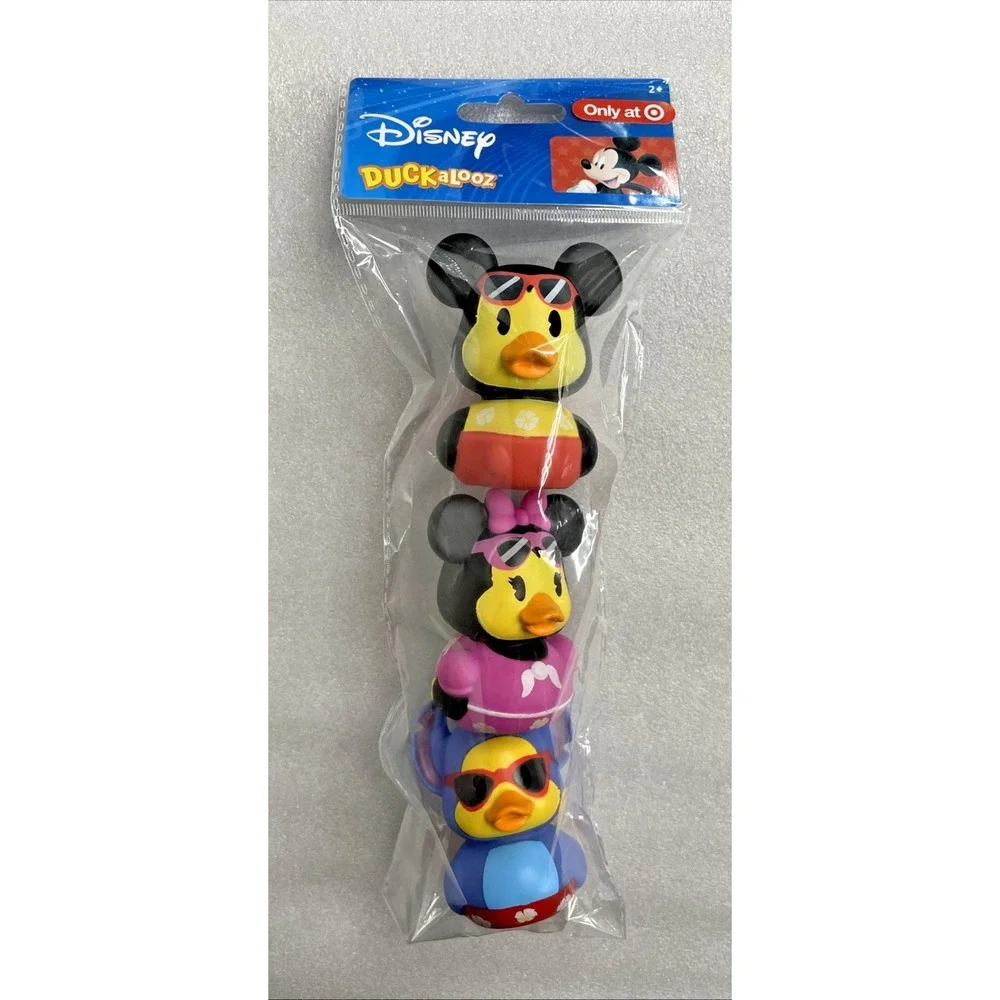 Disney Duckalooz Summer Ducks Set Of 3 Mickey Mouse Minnie Mouse Stitch NEW - Picture 10 of 15
